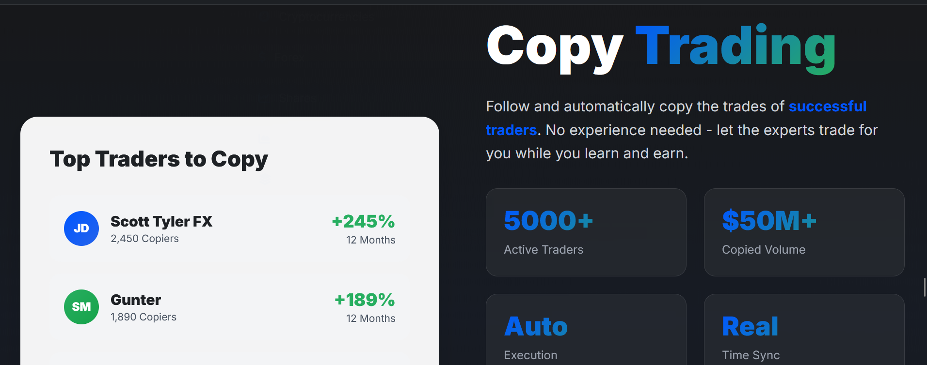 Copy Trading Dashboard